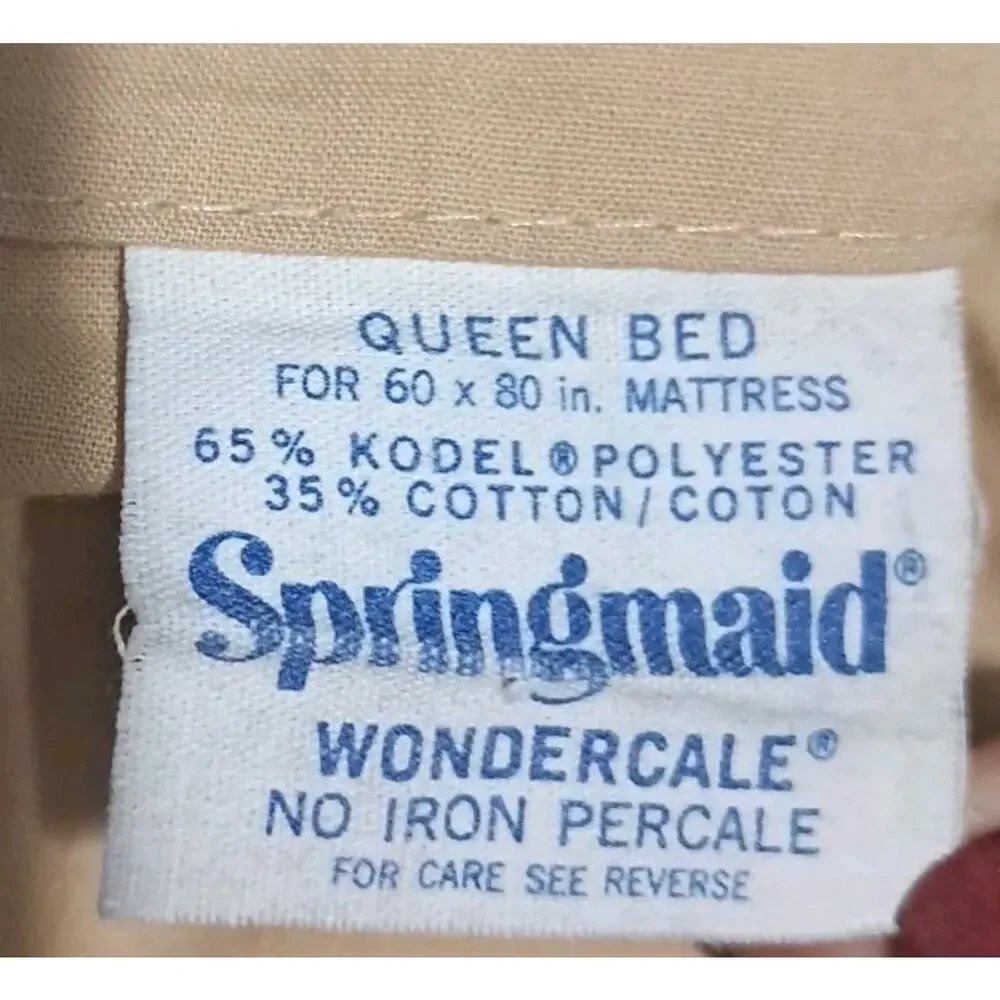 Vintage Springmaid Queen FlatSheet Wondercale Koala Bears Mom/Baby 60